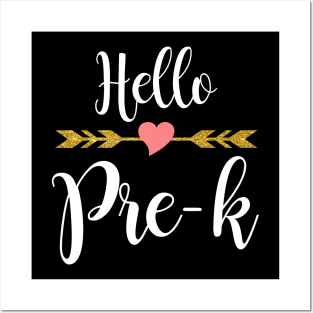 Hello Pre-k Grade Back To School Posters and Art